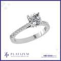 2 Carat Cushion Diamond Pave Engagement Ring for Women