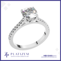 2 Carat Cushion Diamond Pave Engagement Ring for Women