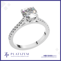 2 Carat Cushion Diamond Pave Engagement Ring for Women