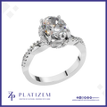 Oval Halo Twisted Shank Engagement Ring for Women