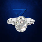 Oval Halo Twisted Shank Engagement Ring for Women