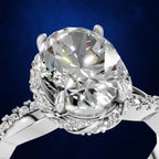Oval Halo Twisted Shank Engagement Ring for Women