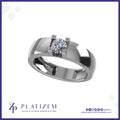 Round Diamond Solitaire Ring with Modern Channel Setting