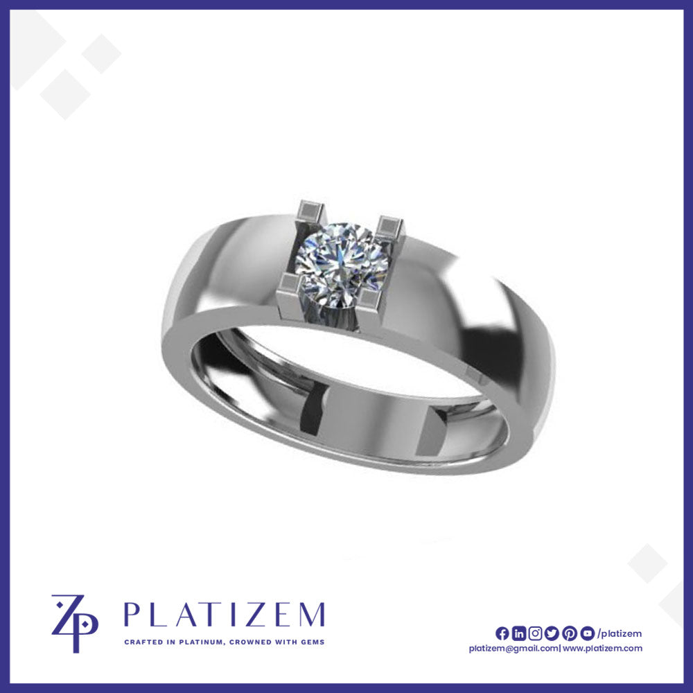 Round Diamond Solitaire Ring with Modern Channel Setting