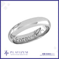 Classic Domed Wedding Band with Forever Engraving for Women