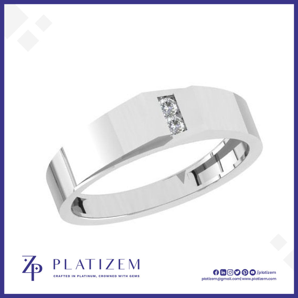Two Stone Laboratory Grown Diamond Wedding Band