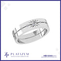 Platinum Star Diamond Band with Bezel Set Round Stones