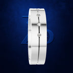 Platinum Star Diamond Band with Bezel Set Round Stones