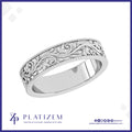 Vintage Filigree Vine Wedding Band for Women