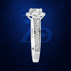 1 Carat Lab Grown Diamond Halo Engagement Ring for Women