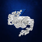 Butterfly and Vine Diamond Ring for Women