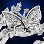 Butterfly and Vine Diamond Ring for Women