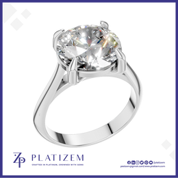 3 Carat Round Cut Lab Grown Diamond Ring