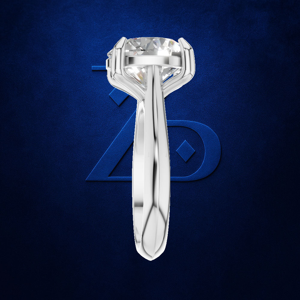 3 Carat Round Cut Lab Grown Diamond Ring
