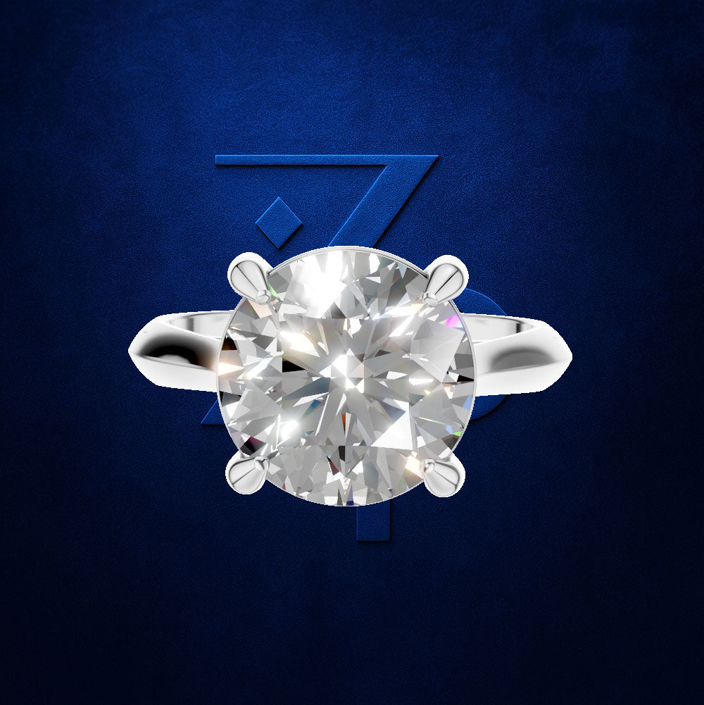 3 Carat Round Cut Lab Grown Diamond Ring