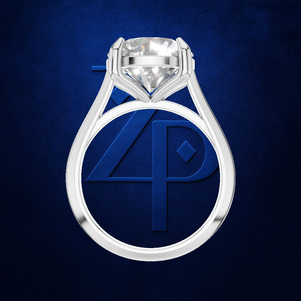 3 Carat Round Cut Lab Grown Diamond Ring
