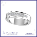 Channel Set Princess Cut Diamond Band Men