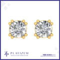 Round Diamond Eight Prong Stud Earrings for Women