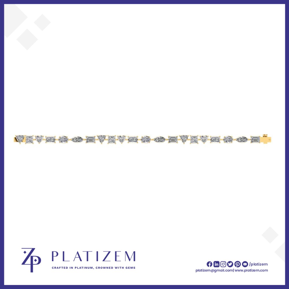 Lab Grown Diamond Mixed Shape Tennis Bracelet for Women