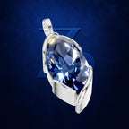 Marquise London Blue Topaz Pendant with East West Bezel Setting