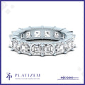 Asscher Cut Diamond Eternity Band with Prong Set Stones