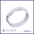 Flat Wedding Band with Beveled Edges and a Polished Center Finish