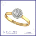 Round Halo Diamond Engagement Ring for Women