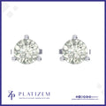 Round Diamond Three Prong Martini Stud Earrings for Women