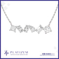 Mixed Shape Diamond Bar Necklace for Women