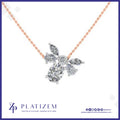 Floral Cluster Lab Diamond Pendant Necklace