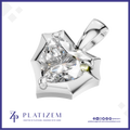 Heart Shaped Diamond Solitaire Pendant