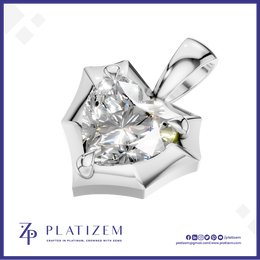 Heart Shaped Diamond Solitaire Pendant