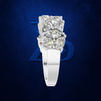 Two Tone Multi Shape Diamond Cluster Ring