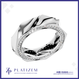 Platinum Lab Grown Diamond Wedding Band