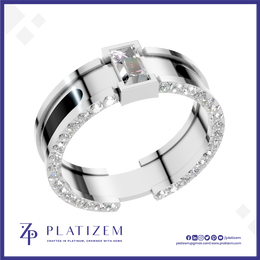 Baguette And Round Lab Grown Diamond Band