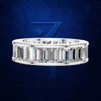 Baguette Cut Eternity Diamond Wedding Band for Men