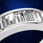 Baguette Cut Eternity Diamond Wedding Band for Men
