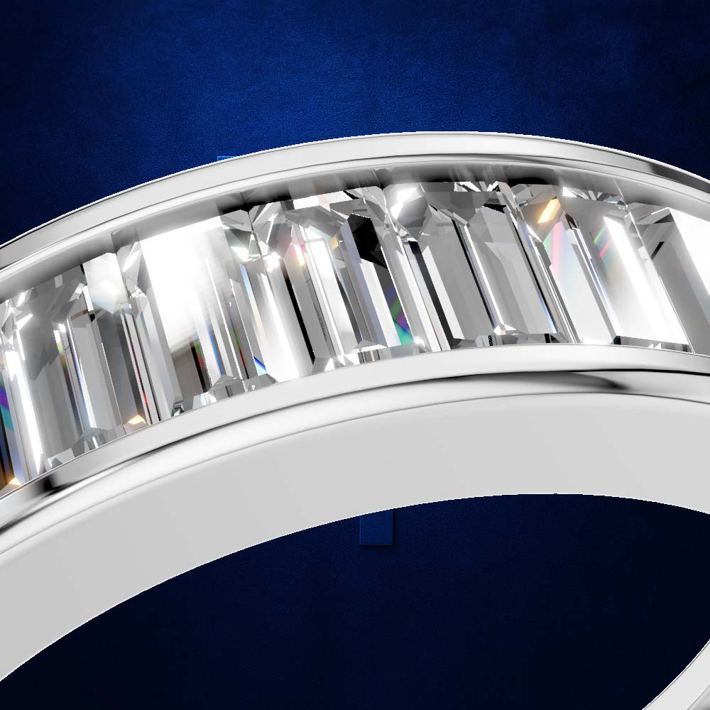 Baguette Cut Eternity Diamond Wedding Band for Men