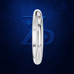Flush Set Diamond Wedding Band Ring for Women with Pink Stone Accent