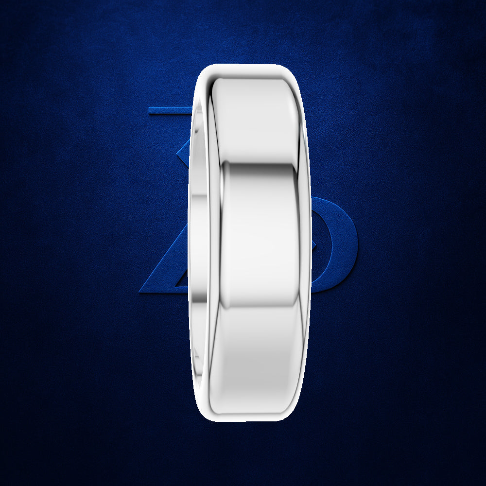 Platinum Wedding Band Ring for Men with Beveled Edge Finish