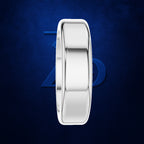 Platinum Wedding Band Ring for Men with Beveled Edge Finish