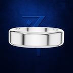 Platinum Wedding Band Ring for Men with Beveled Edge Finish