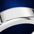 Platinum Wedding Band Ring for Men with Beveled Edge Finish
