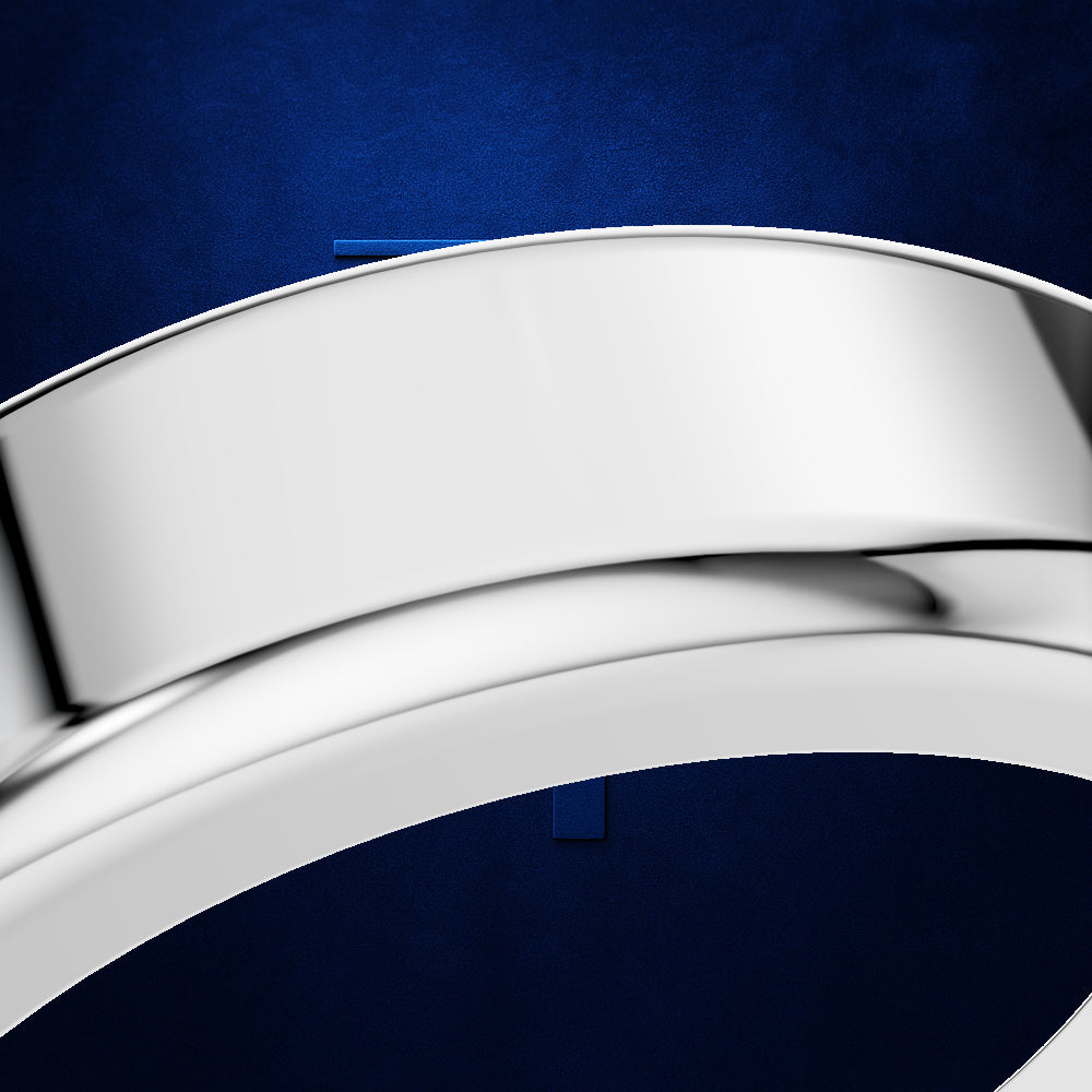 Platinum Wedding Band Ring for Men with Beveled Edge Finish