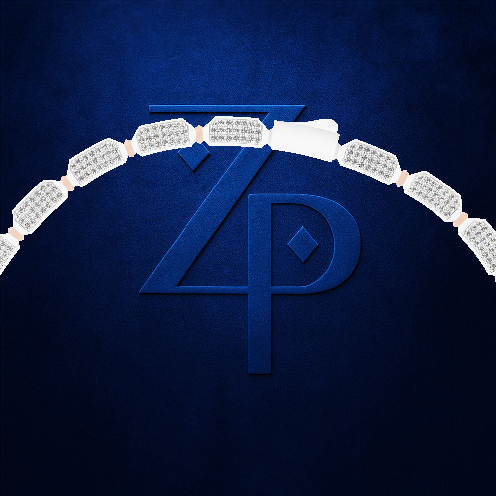 Laboratory Grown Diamond Studded Platinum Chain for Men