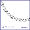 A close-up of a polished silver-toned chain bracelet with oval links, shown against a white background with the brand name PLATIZEM at the bottom.