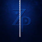 A stylized blue 'ZP' monogram logo on a dark blue textured background, with a white rope running vertically down the center.