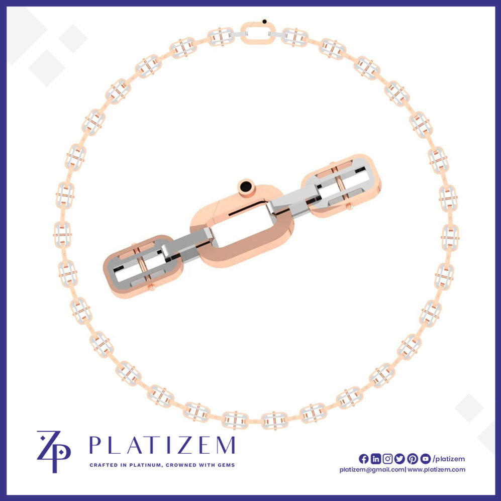 Bold Platinum Link Chain Necklace with Texture