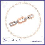 Bold Platinum Link Chain Necklace with Texture