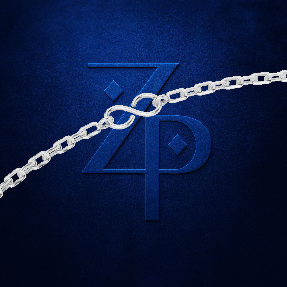 Cable Link Platinum Chain Necklace for Men with S Hook Clasp